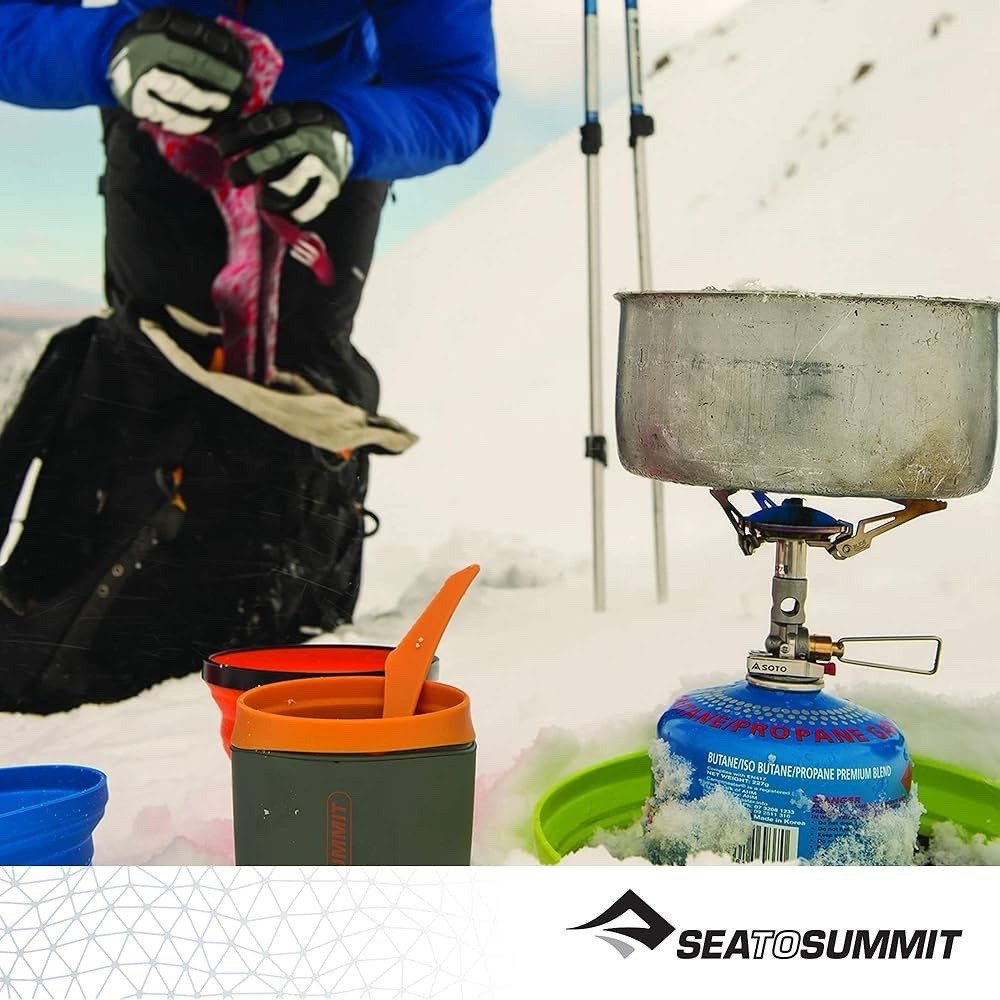 Sea to Summit Lightweight Delta Spork with Serrated Knife - Pacific BLUE