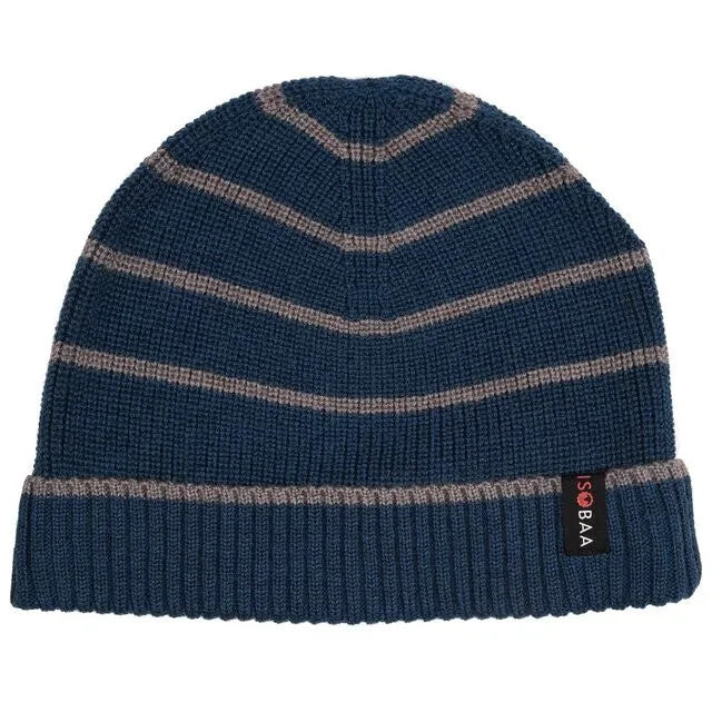 ISOBAA Merino Stripe Beanie Winter Hat