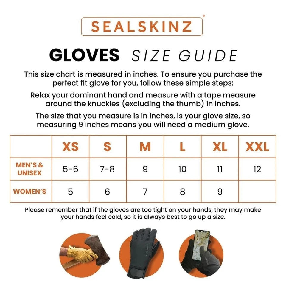 SealSkinz Waterproof Extreme Cold Weather Winter Skiing Hiking Gloves (Neon/BLK)