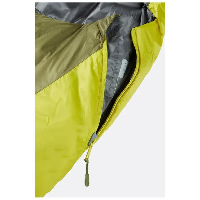 Rab Solar Eco 0 Reg Sleeping Bag Camping Hiking Mountaineering (Green)