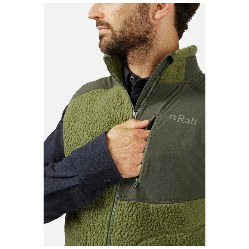 RAB Mens Outpost Gilet Walking Hiking Outdoors Climbing  (Chlorite Green)