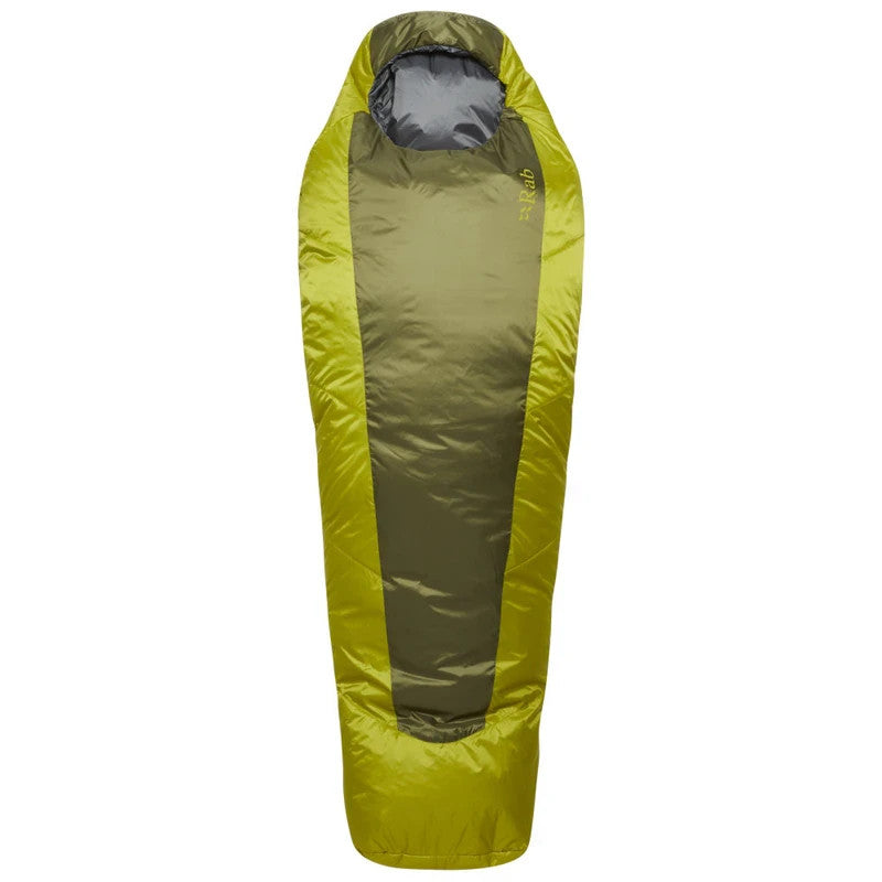 Rab Solar Eco 0 Reg Sleeping Bag Camping Hiking Mountaineering (Green)