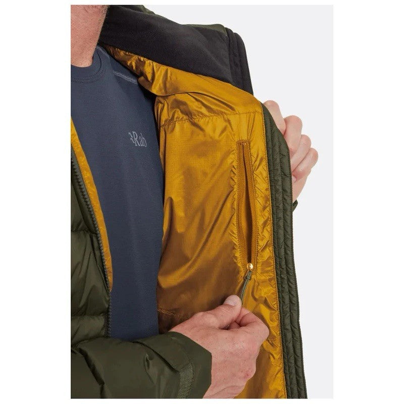 RAB Mens Ascent Down Jacket Walking Hiking Winter Outdoors  (Army)
