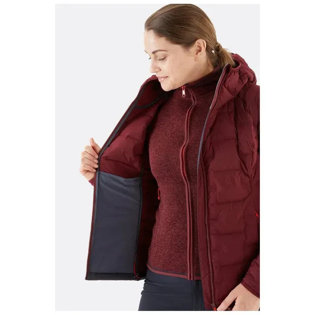 Rab Womens Cubit Stretch Down Jacket  Winter Hiking Walking Outdoors (Heather)