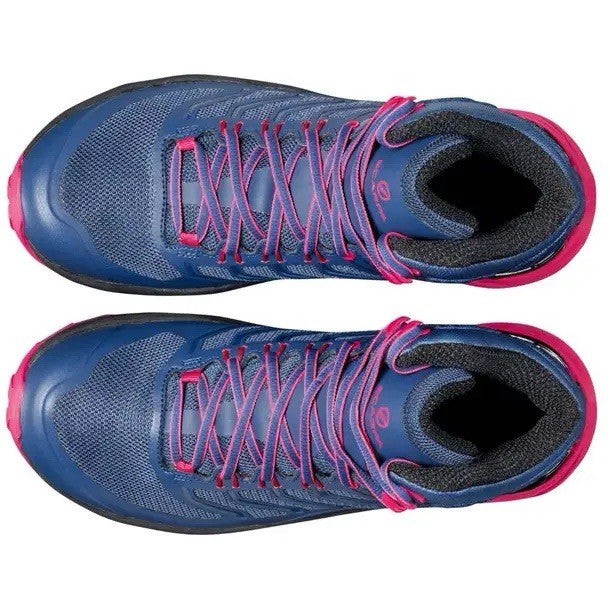 SCARPA Womens Waking Hiking Rush Mid GTX Hiking Boots (Blue/Fuxia)