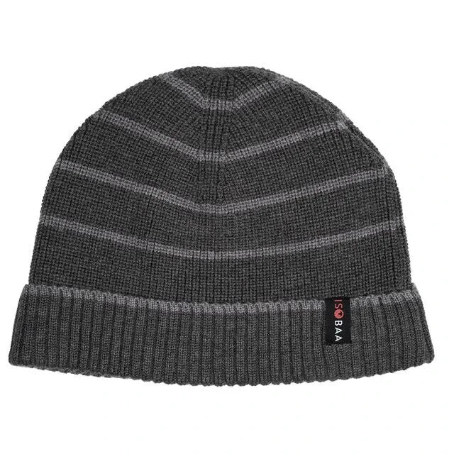 ISOBAA Merino Stripe Beanie Winter Hat