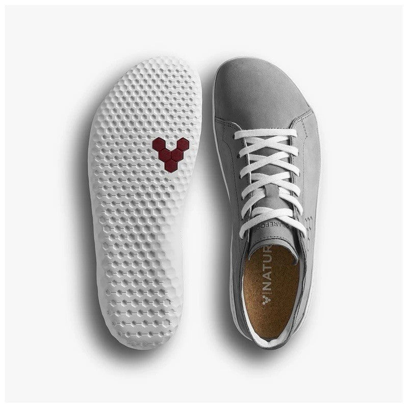 VIVOBAREFOOT Mens Geo Court Nubuck Casual Shoes (Grey)