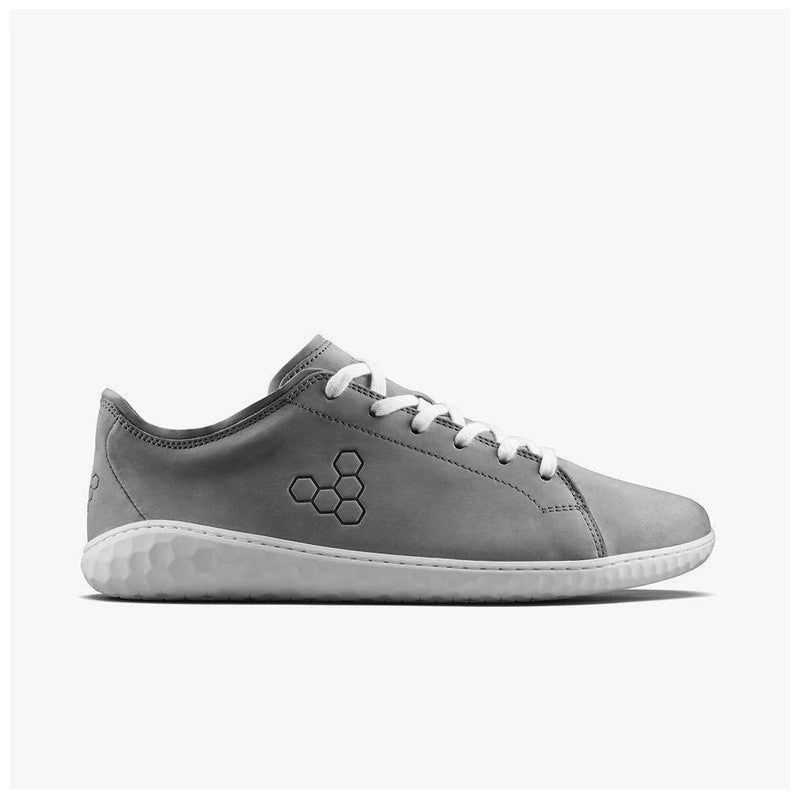 VIVOBAREFOOT Mens Geo Court Nubuck Casual Shoes (Grey)