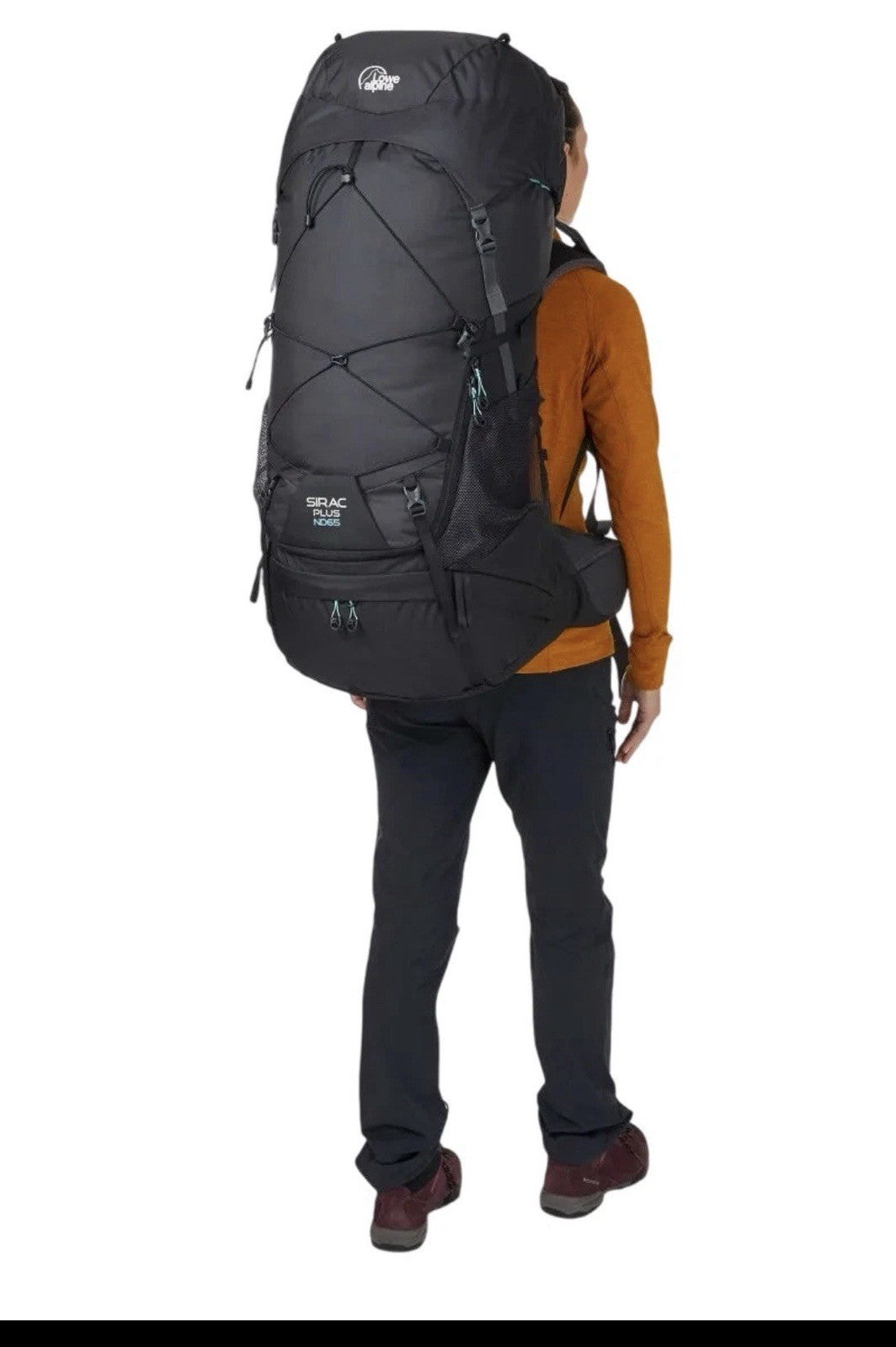 Lowe Alpine Sirac Plus 65L Narrow Dimension Hiking Backpack Walking - Ebony (L)