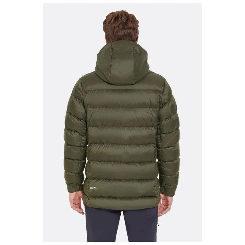 RAB Mens Ascent Down Jacket Walking Hiking Winter Outdoors  (Army)
