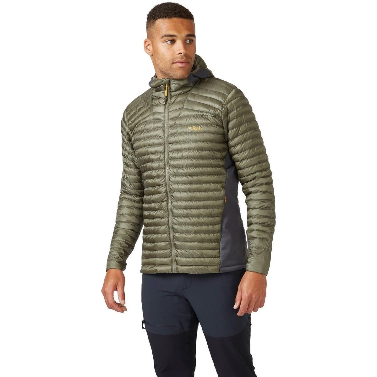 RAB Mens Cirrus Flex  Walking Hiking Insulated Jacket (Light Khaki/Army)