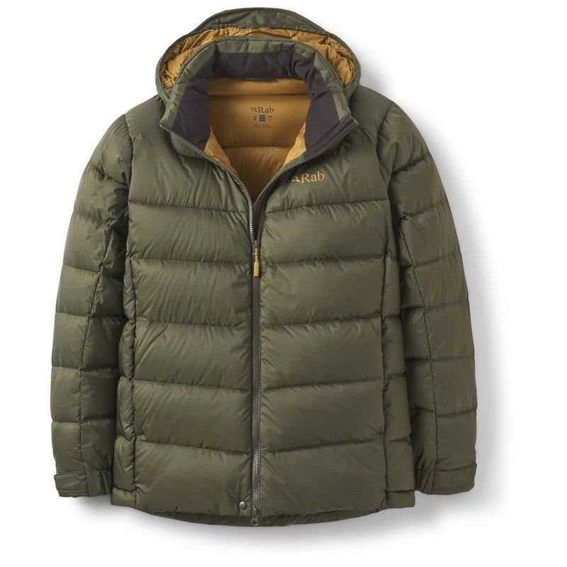 RAB Mens Ascent Down Jacket Walking Hiking Winter Outdoors  (Army)