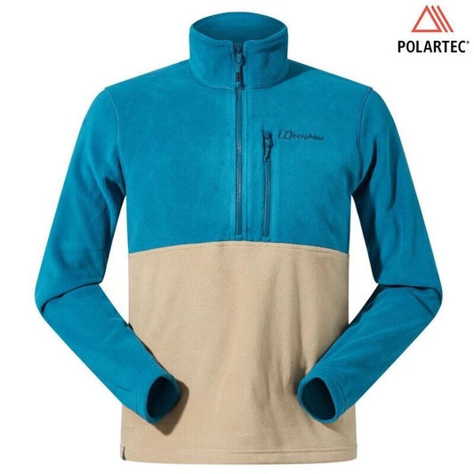 BERGHAUS Mens Prism Half Zip Pullover (Dark Turquoise/Natural)