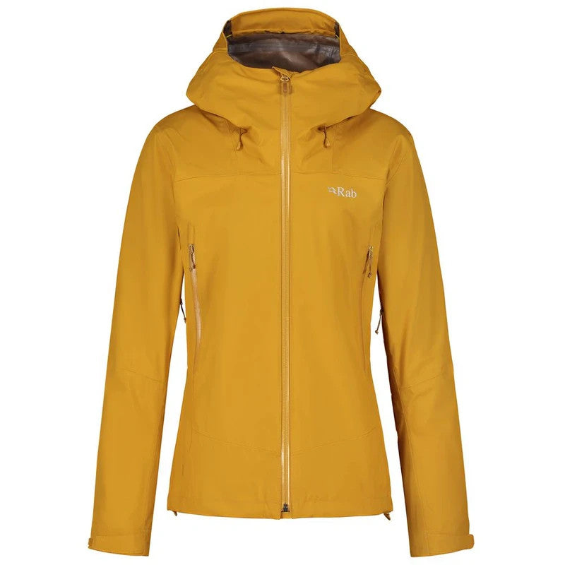 Rab Womens Arc Eco Waterproof Jacket Winter Climbing Hiking   (Dark Butternut)