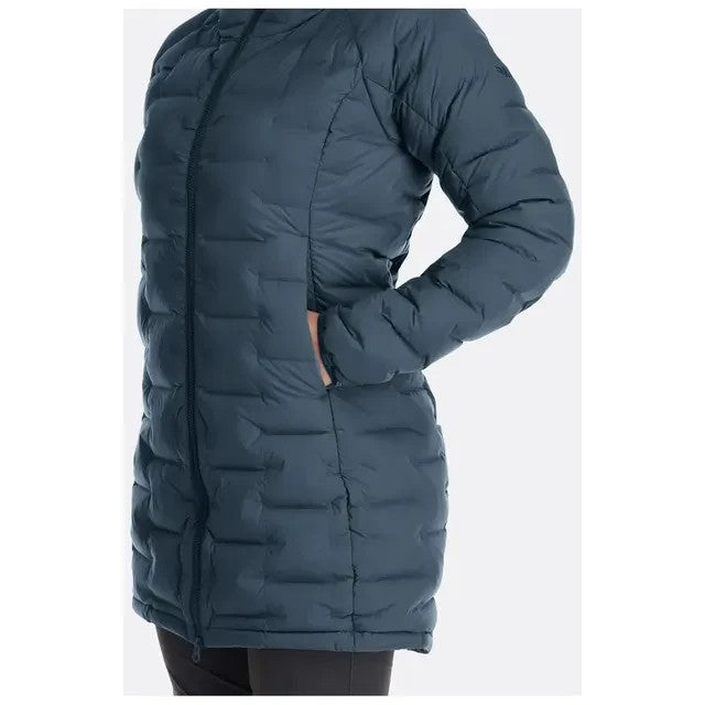 Rab Womens Cubit Stretch Parka Jacket  Warm Winter Hiking Walking (Blue)