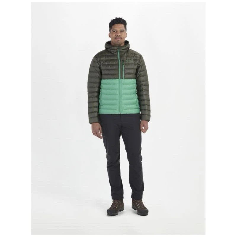 MARMOT Mens Highlander Hooded Walking Hiking Jacket (Rosin Green/Clover)