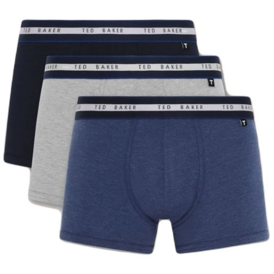 Ted Baker Boxer Shorts Mens 3 Pack Cotton Trunks Stretch Comfort Underwear