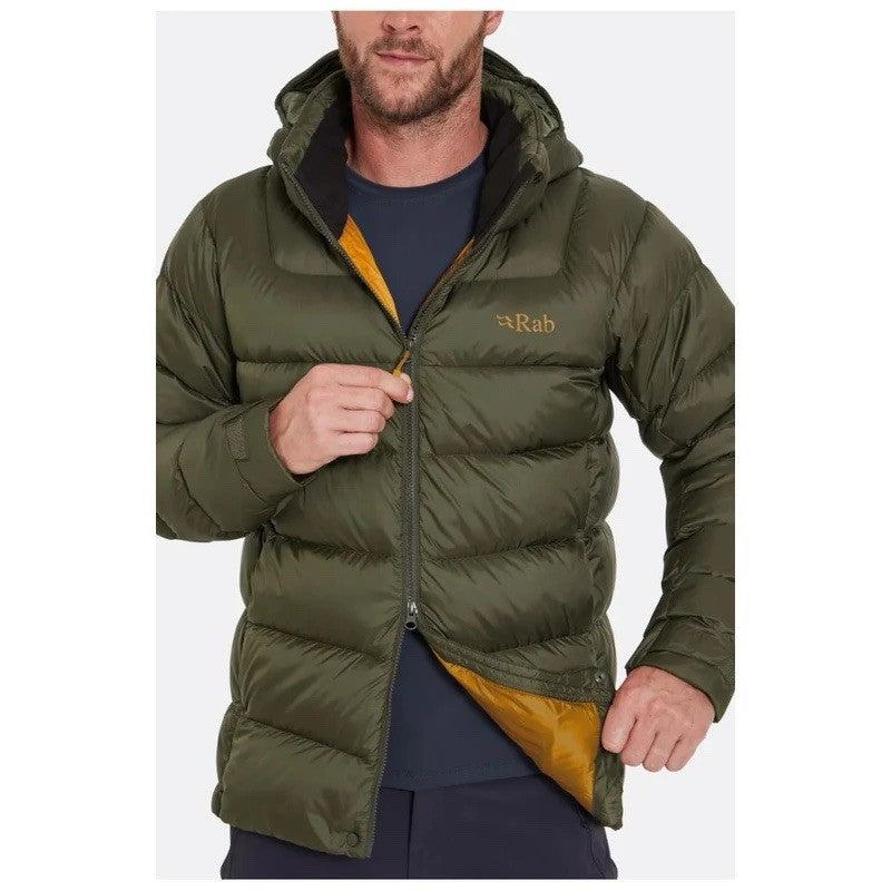RAB Mens Ascent Down Jacket Walking Hiking Winter Outdoors  (Army)