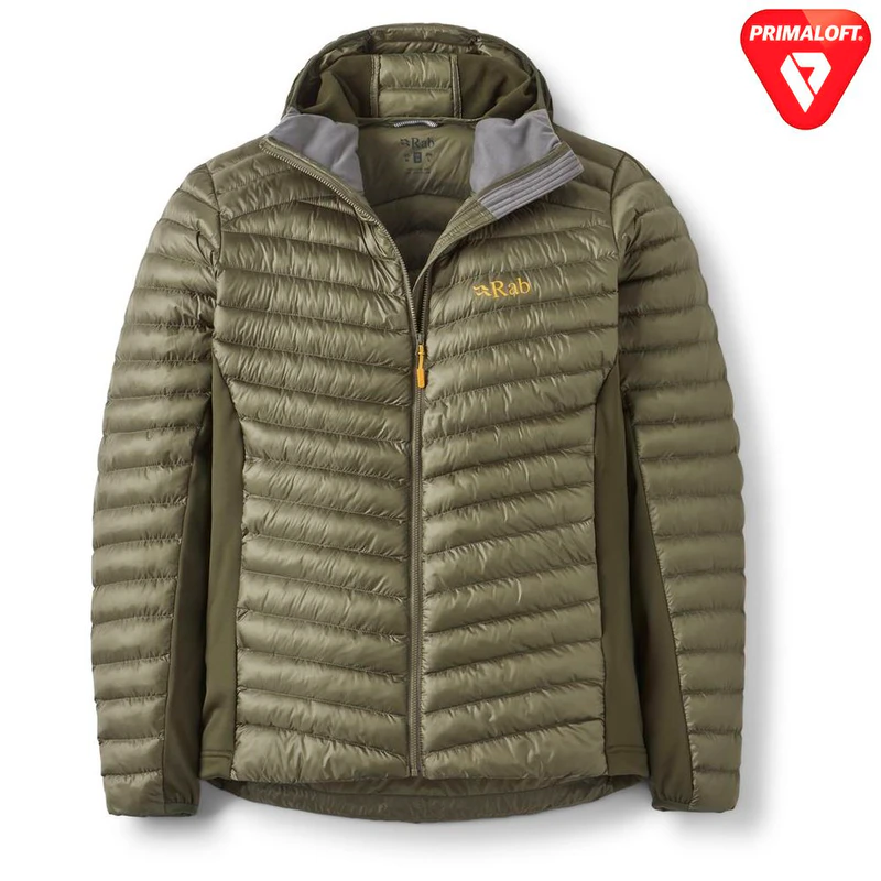 RAB Mens Cirrus Flex  Walking Hiking Insulated Jacket (Light Khaki/Army)