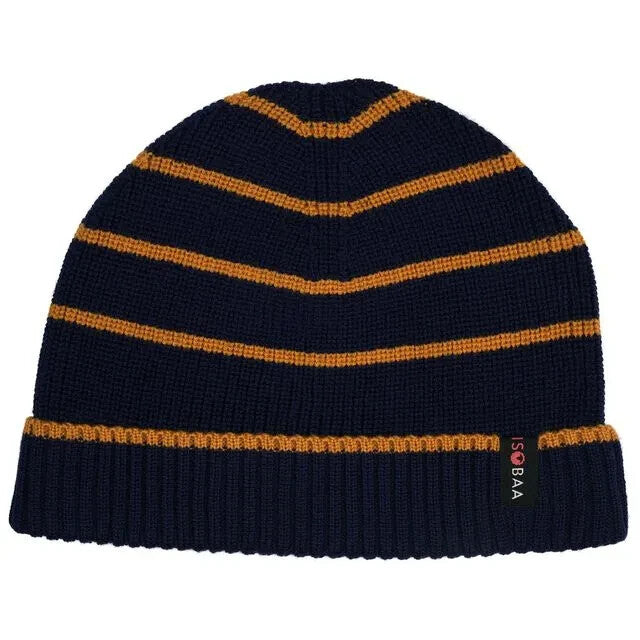 ISOBAA Merino Stripe Beanie Winter Hat