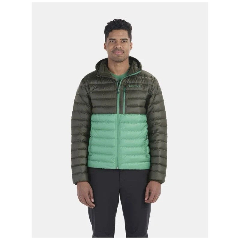 MARMOT Mens Highlander Hooded Walking Hiking Jacket (Rosin Green/Clover)
