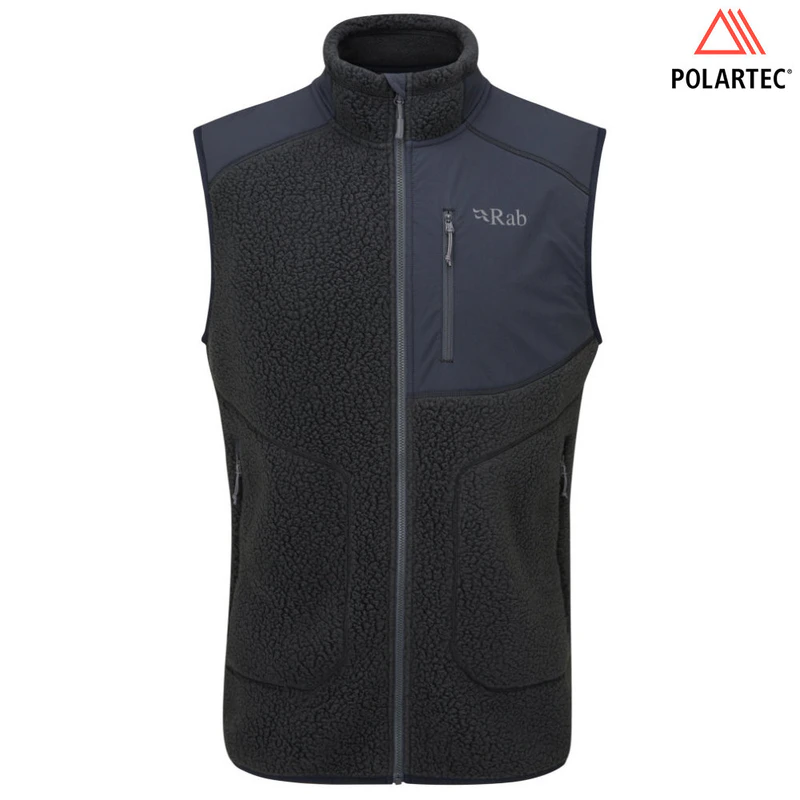 RAB Mens Outpost Gilet Walking Hiking Outdoors Climbing  (Black)