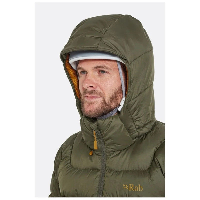 RAB Mens Ascent Down Jacket Walking Hiking Winter Outdoors  (Army)