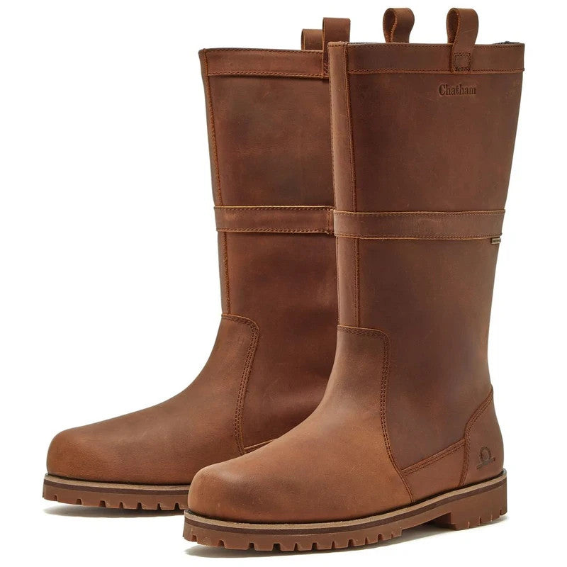 Chatham Men's Loyton Waterproof Leather Boots in Walnut