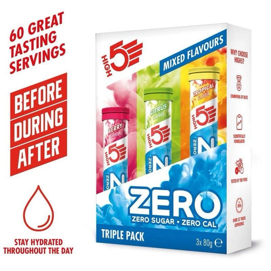 HIGH5 ZERO  Electrolytes Triple Hydration (Mixed Flavours - 3 x 20 Tablets)