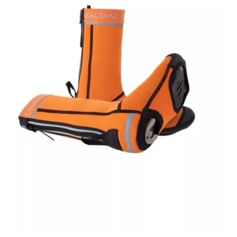 SealSkinz Hempton All Weather Closed-Sole Cycle Overshoes - Orange