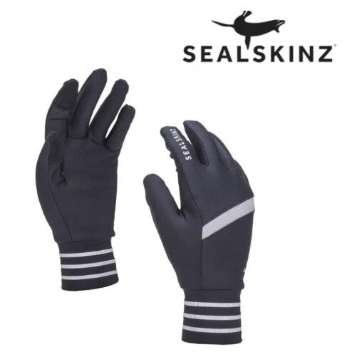 SealSkinz Solo Reflective Gloves  (Black/Grey) XL