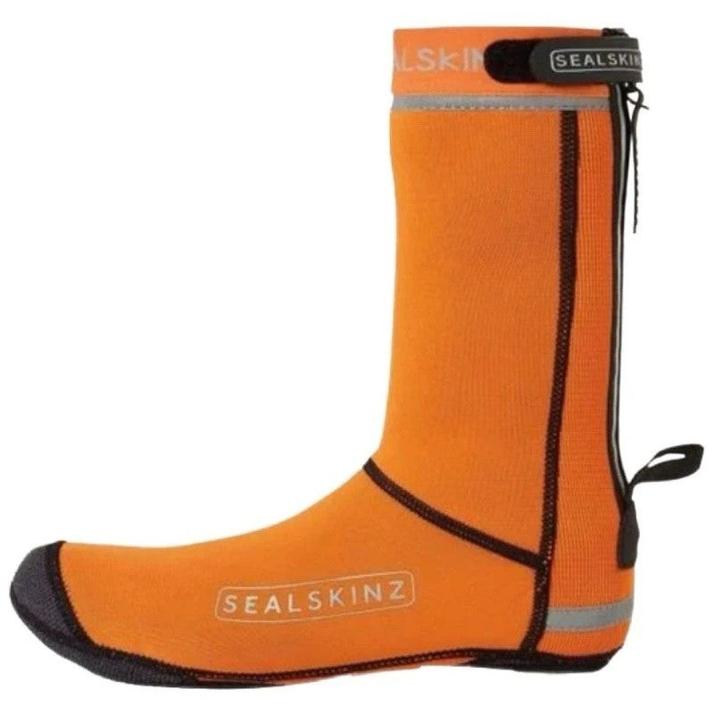 SealSkinz Hempton All Weather Closed-Sole Cycle Overshoes - Orange