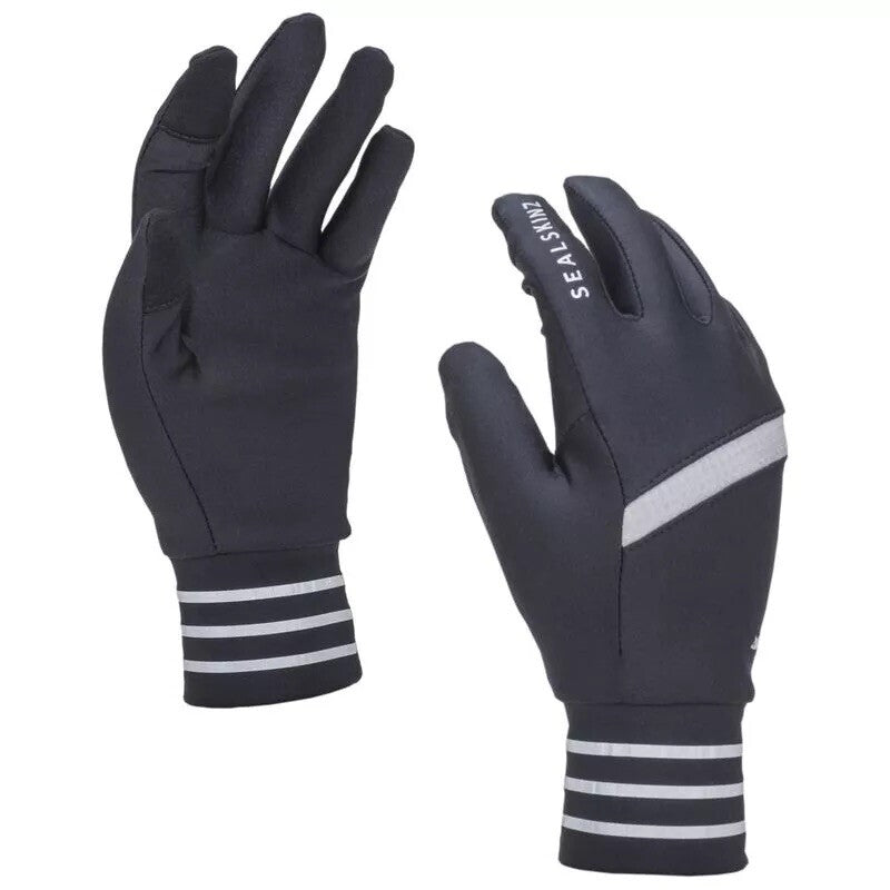 SealSkinz Solo Reflective Gloves  (Black/Grey) XL