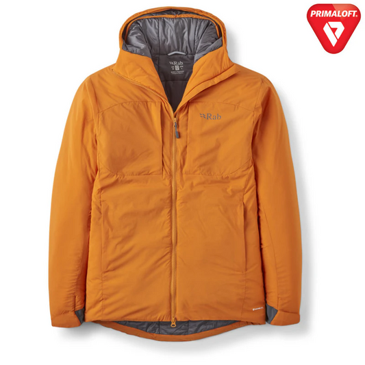 RAB Mens Xenair Alpine Insulated Jacket Skiing Hiking Winter (Marmalade)