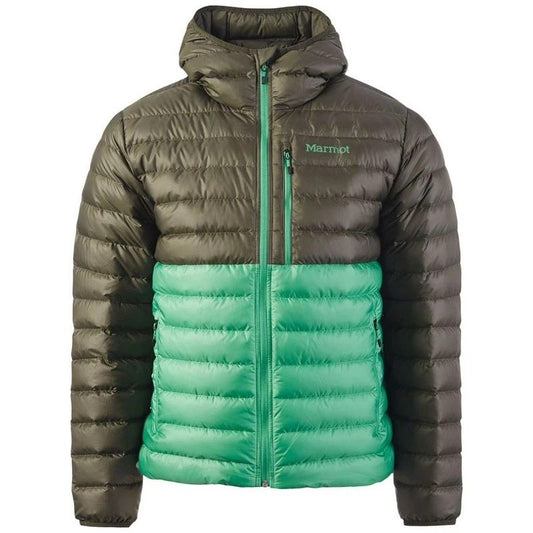 MARMOT Mens Highlander Hooded Walking Hiking Jacket (Rosin Green/Clover)