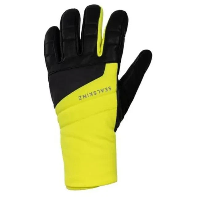 SealSkinz Waterproof Extreme Cold Weather Winter Skiing Hiking Gloves (Neon/BLK)
