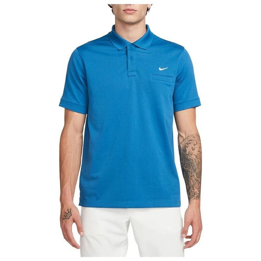 NIKE Mens Dri-Fit Unscripted Polo  (Industrial Blue/White)