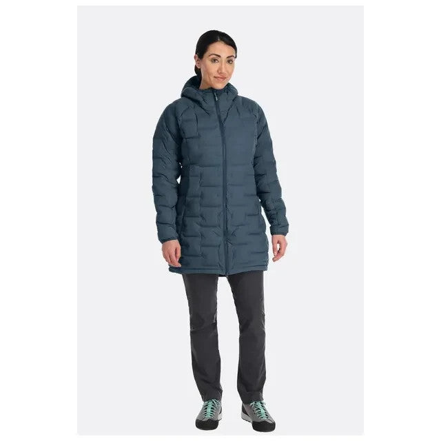Rab Womens Cubit Stretch Parka Jacket  Warm Winter Hiking Walking (Blue)