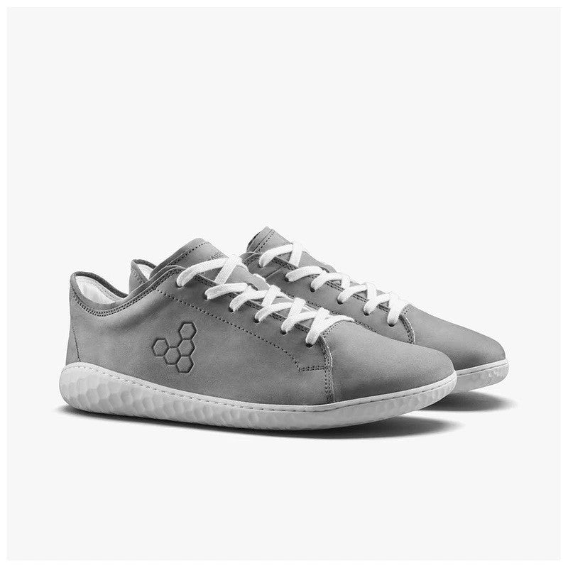 VIVOBAREFOOT Mens Geo Court Nubuck Casual Shoes (Grey)