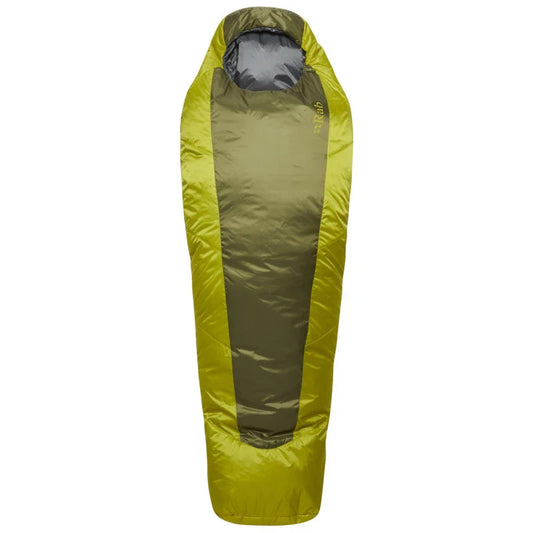 Rab Solar Eco 0 Reg Sleeping Bag Camping Hiking Mountaineering (Green)