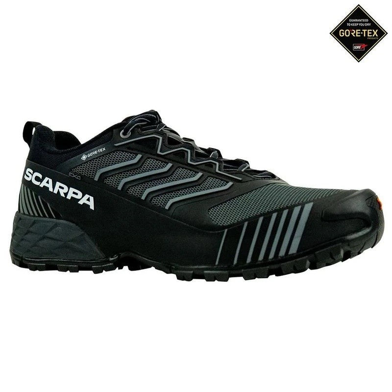 SCARPA Mens Ribelle Run XT GTX Trail Running Shoes (Black/Grey) UK 7