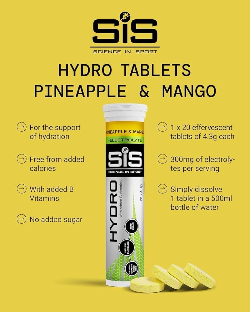 SCIENCE IN SPORTHydro Tabs (Pineapple Mango - 8 Tubes of 20 x 4.3g Tablets